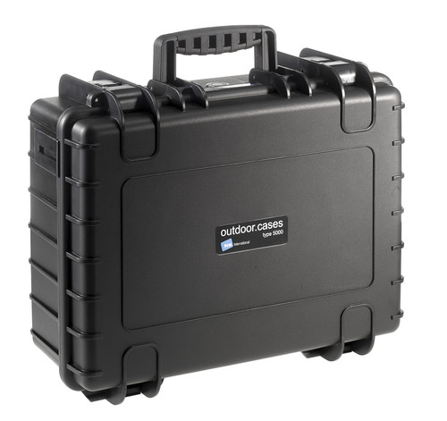 B&W Outdoor Case Type 5000 - Black - Case with Dividers