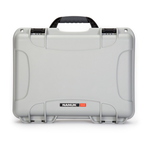 NANUK 910 2UP Classic Pistol Case - Silver