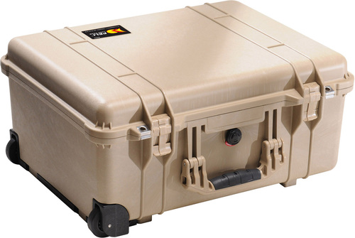 Peli 1560 Case With Dividers SPECIAL OFFER - with wheels - Desert Tan