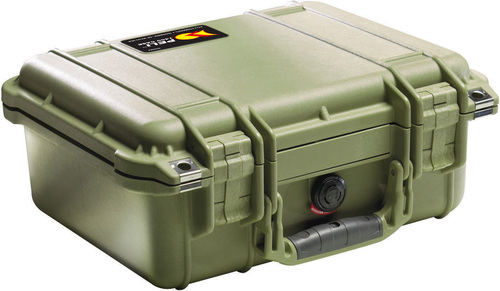 Peli 1400 Case - Olive Green - Case with Foam