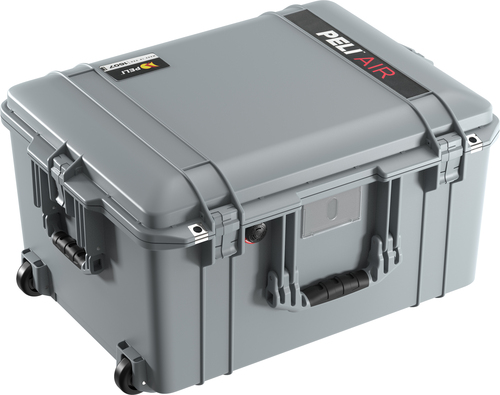 Peli Air 1607 Case with Wheels - Silver - Case with Dividers