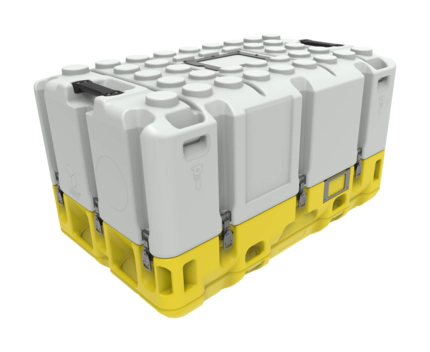 Aegis AE10060-22.35 Rotomoulded Case: Grey and Yellow Colour