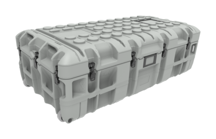 Aegis AE14070-32.15 FT Rotomoulded Case: Colour - Batt Grey Side Angle