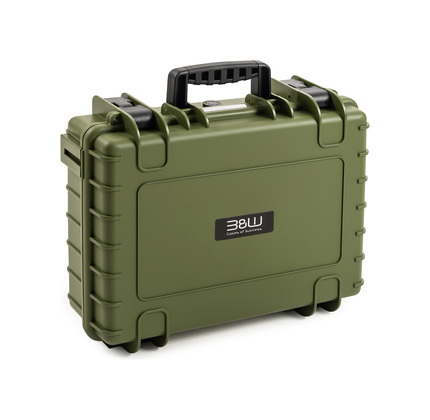 B&W Outdoor Case Type 5040 (PP.162): Bronze Green - Three-Quarter Front Closed