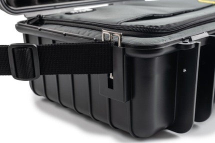 B&W Outdoor Case Type 6000 (PP.326): Photo Bag - Strap Close-up Action Shot