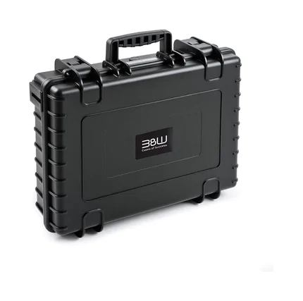 B&W Outdoor Case Type 6040 (PP.210): Black - Three-Quarter Front Open