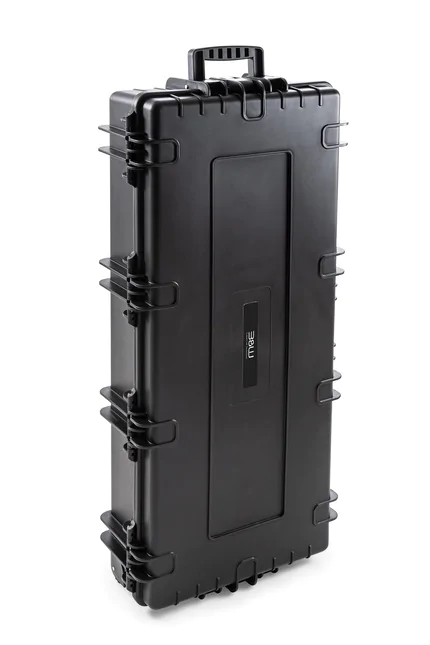 B&W Outdoor Case Type 7200 (PP.860) with Wheels: Black - Three-Quarter Upright