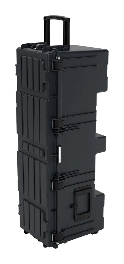 Explorer 14243 Waterproof Case with Wheels - Black - Stood on one end