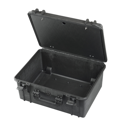 MAX465 Panel for MAX465H125 and MAX465H220 installed in case - opened to view inside