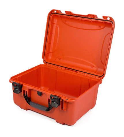 Nanuk 933 Waterproof Hard Case - Orange - Empty - View showing inside of case