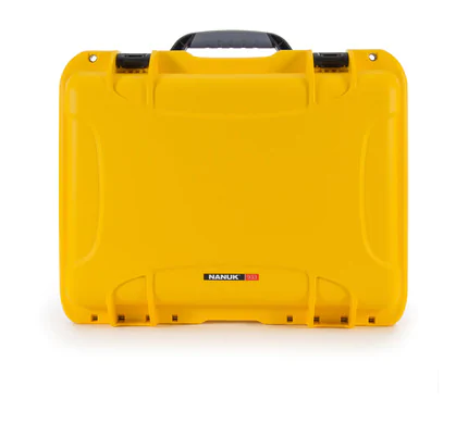Nanuk 933 Waterproof Hard Case - Yellow - Outside view showing front of case