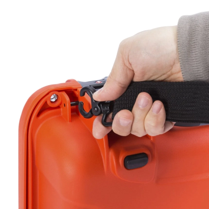 Nanuk Shoulder Strap - Close-up showing how it attaches to Nanuk Case.