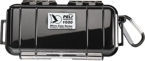 Peli 1030 Micro Case - Solid Black - Case with Foam