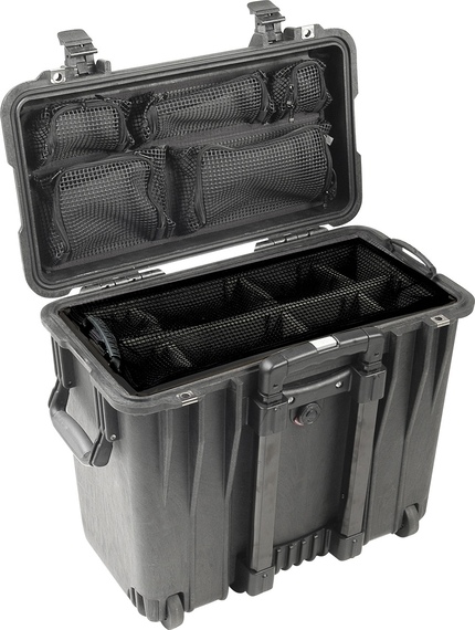 Peli 1440 Utility Padded Divider Set and lid organiser - Inside a Peli 1440 case