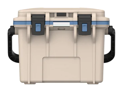 Peli 14QT Personal Cooler: Tan - Kashmir Blue Closed