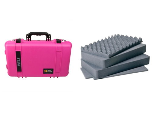 Peli 1510 Case With Foam SPECIAL OFFER - with wheels - Pink