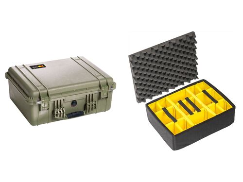 Peli 1550 Case With Dividers SPECIAL OFFER - Olive Green