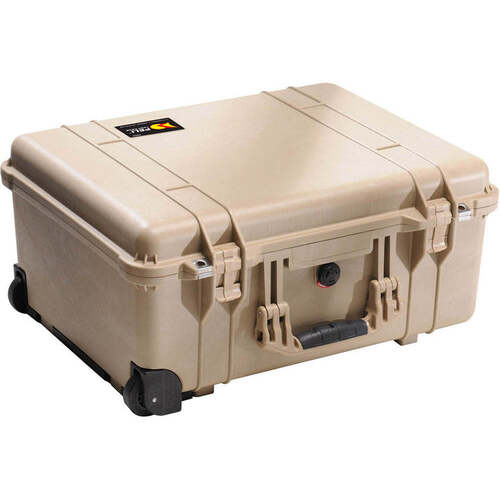 Peli 1560 Case With Foam SPECIAL OFFER - with wheels - Desert Tan
