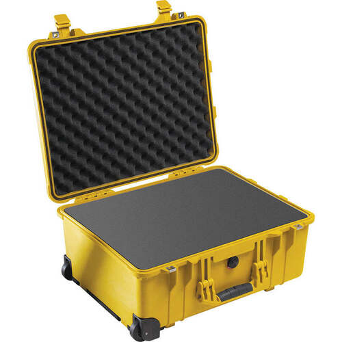 Peli 1560 Case With Foam SPECIAL OFFER - with wheels - Yellow