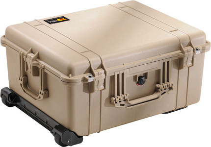 Peli 1610 Case with Wheels - Tan - Case Empty
