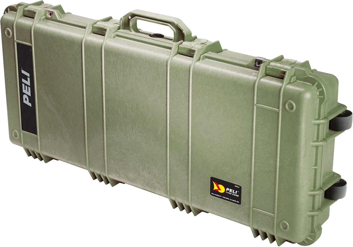 Peli 1700 Case with Wheels - Olive Green - Case Empty