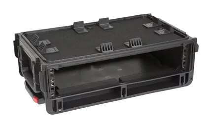 SKB 1SKB-ISF2U Injection Molded 2U Studio Flyer Rack Case with Wheels