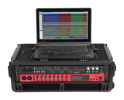 SKB 1SKB-ISF2U Injection Molded 2U Studio Flyer Rack Case with Wheels