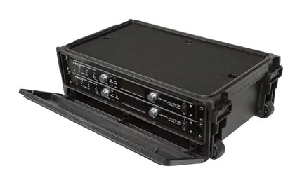 SKB 1SKB-ISF2U Injection Molded 2U Studio Flyer Rack Case with Wheels