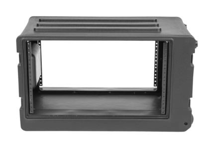 SKB 1SKB-R6SW 6U rSeries Shallow Rolling Rack Case with Wheels