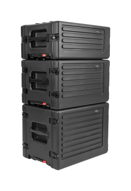 SKB 1SKB-R6SW 6U rSeries Shallow Rolling Rack Case with Wheels