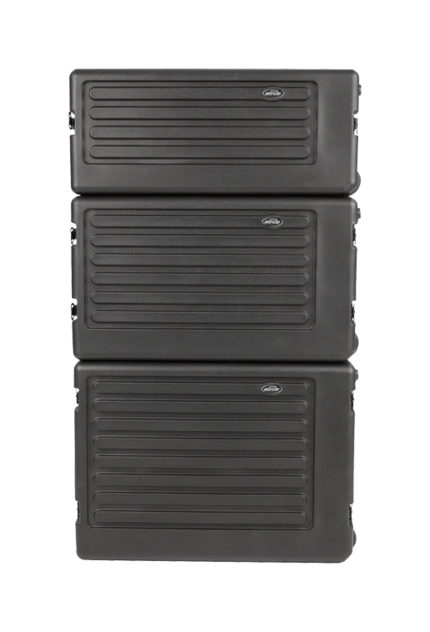 SKB 1SKB-R6SW 6U rSeries Shallow Rolling Rack Case with Wheels