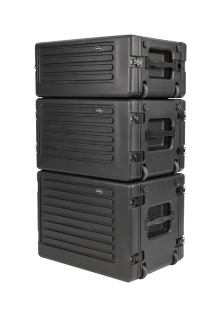 SKB 1SKB-R6SW 6U rSeries Shallow Rolling Rack Case with Wheels