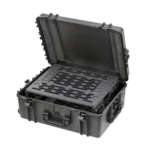 A-RACK4U-MAX620H250TR 19” shock mount rack case 4U with Telescopic Handle