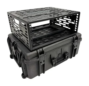 A-RACK4U-MAX620H250TR 19” shock mount rack case 4U with Telescopic Handle