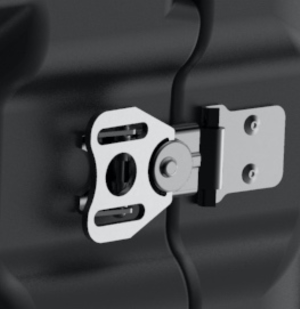 Recessed heavy duty twist latches keep contents secure during transport